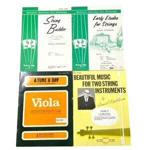Vintage Music Books for Strings Mixed Lot of 4